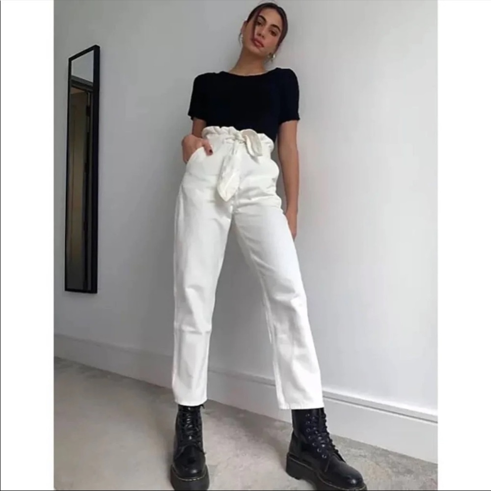 & Other Stories Odette High Rise Waist Tie Straight Jeans